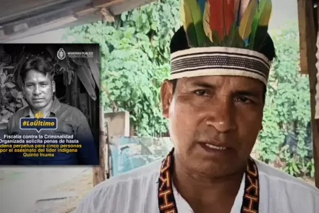 Piden cadena perpetua para asesinos de Quinto Inuma.