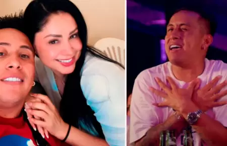 Pamela Franco celebra a Christian Cueva en 'Da del Padre'.