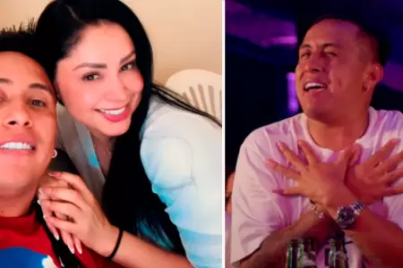 Pamela Franco celebra a Christian Cueva en 'Da del Padre'.