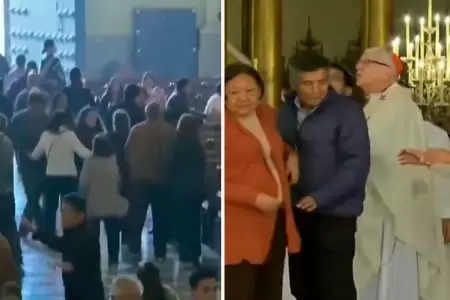 Sismo 6.1 caus pnico en la Catedral de Lima en plena misa.