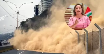 Dina Boluarte en la Costa Verde.
