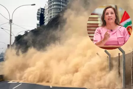 Dina Boluarte en la Costa Verde.