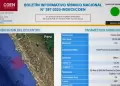 COEN informa que el sismo de 6.1 ocurrido a 30 km al suroeste del Callao no gener tsunami ni dej daos personales