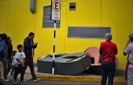 Letrero de conocido supermercado se desploma tras sismo de magnitud 6.1 en Lima y Callao