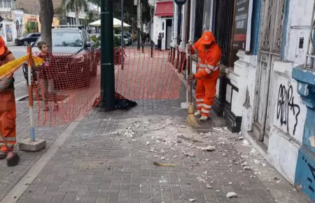 Municipalidad de Barranco atiende emergencias tras sismo.