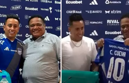 Presidente de Emelec elogia a Christian Cueva.
