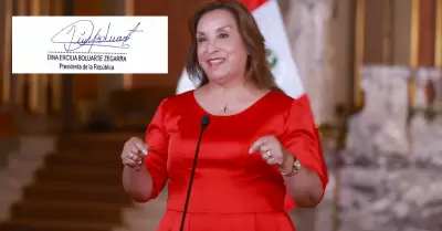 Dina Boluarte sí firmó decreto supremo, según Informe Pericial Oficial de Grafot