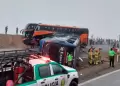 Tragedia en variante Pasamayo: Choque de buses dej un muerto y ms de 20 heridos