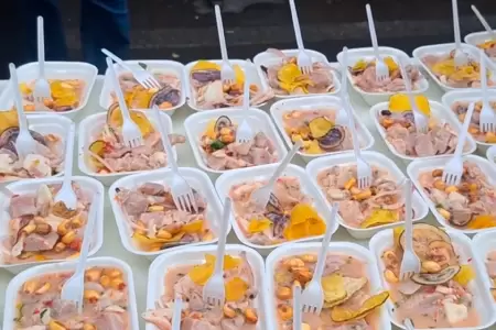 Porciones gratis del ceviche ms picante del mundo.