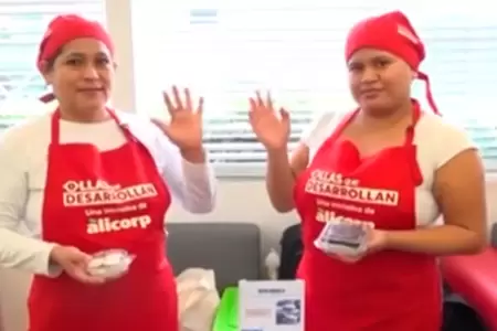 Lideresas de ollas comunes participan en feria emprendedora de Alicorp.