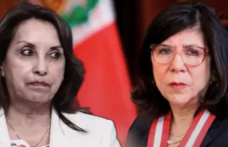 Dina Boluarte y presidenta del Poder Judicial.