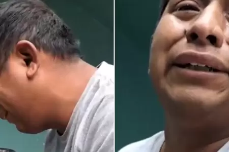 Delincuente llora tras ser capturado en El Agustino
