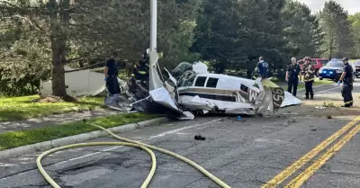 Avioneta se estrella cerca de aeropuerto