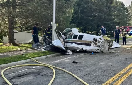 Avioneta se estrella cerca de aeropuerto