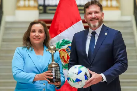 Alejandro Domnguez y Dina Boluarte