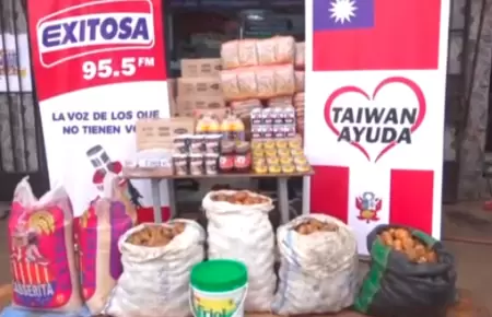 Exitosa y Gobierno de Taiwn entregan vveres a la olla comn 'Santa Rosita'.