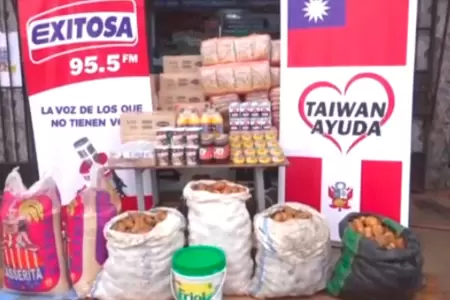 Exitosa y Gobierno de Taiwn entregan vveres a la olla comn 'Santa Rosita'.