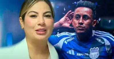 Pamela López exige el divorcio a Christian Cueva tras fichar en Emelec.