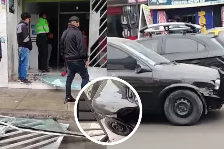 SMP: Chofer intenta estacionar su auto, pero choca contra veterinaria