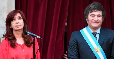 Cristina Kirchner y el presidente de Argentina, Javier Milei.
