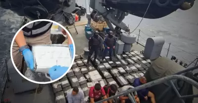Detienen a embarcacin pesquera cargada de droga.
