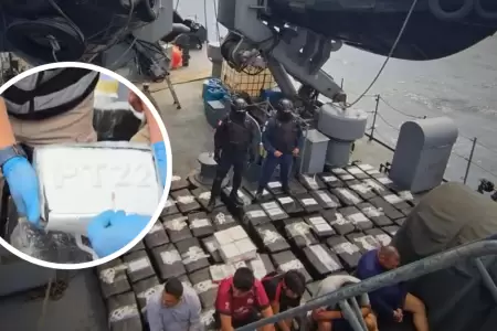 Detienen a embarcacin pesquera cargada de droga.