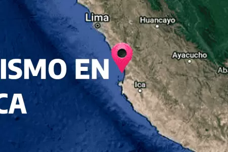 Sismo de 4.0 en Ica.