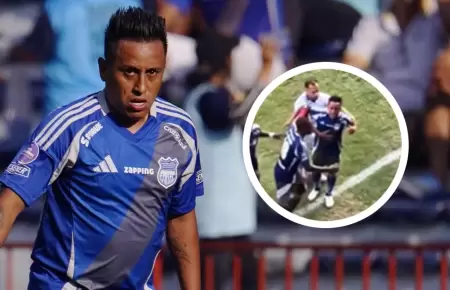 Christian Cueva protagoniz altercado en su debut con Emelec.