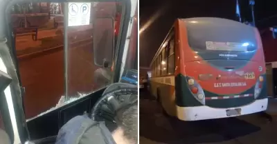 Bus 'Santa Catalina' es atacado a balazos en SJL.