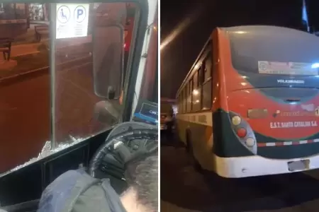 Bus 'Santa Catalina' es atacado a balazos en SJL.