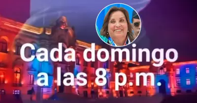 Programa de Dina Boluarte en TV Perú.