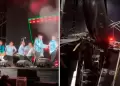 Festival casi termina en tragedia: Msicos se salvan de ser aplastados tras cada de pantalla LED en Tarapoto