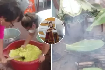Se prepararn ms de mil juanes por San Juan en Iquitos.