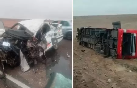 Accidente vehicular en Tacna dej un muerto y 11 heridos.