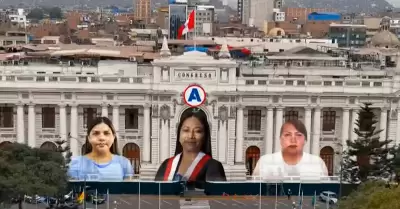 Militantes de APP contratadas en el Congreso.