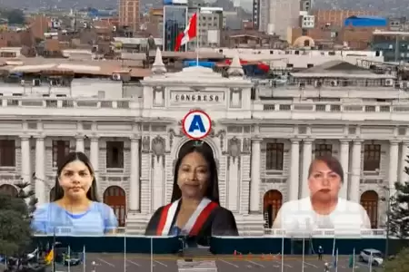 Militantes de APP contratadas en el Congreso.