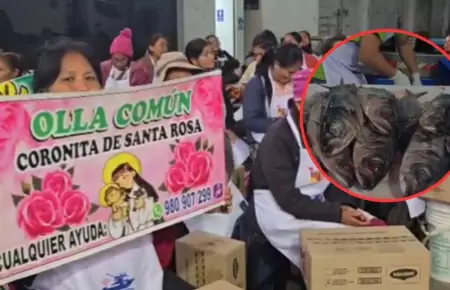 Exitosa y SNP entregan 2 toneladas de pescado jurel a 50 ollas comunes.