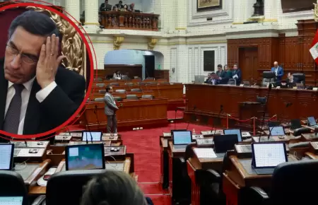 Expresidente Martn Vizcarra fue inhabilitado por el Congreso por 10 aos.