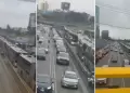 Caos en el Metropolitano: Más de 20 buses quedaron varados en la Vía expresa esta mañana