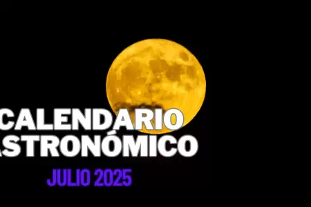 Este es el calendario astronmico de julio 2025.