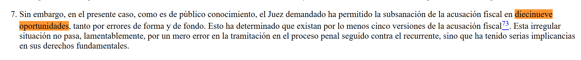 Devolvieron 19 veces acusacin