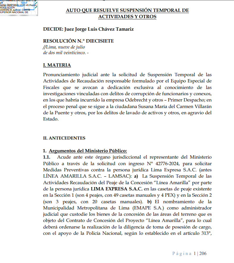 Fallo del Poder Judicial