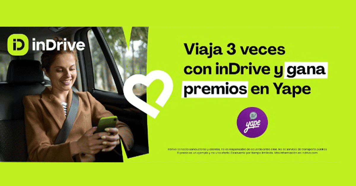 inDrive lanza campaña en Perú para premiar a nuevos usuarios a través de Yape