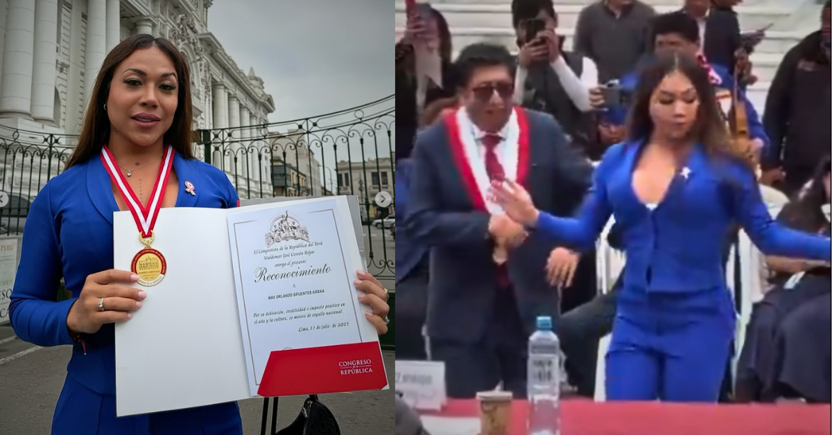Dayanita es condecorada en el Congreso por Waldemar Cerrón: "Yo no sabía porque estaba acá"