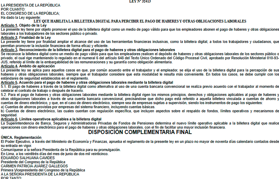 Ley que habilita uso de billeteras digitales para recibir tu sueldo.