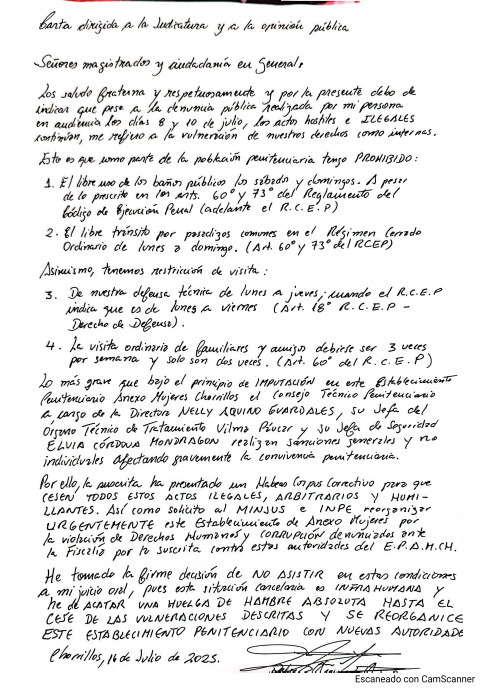 Carta de Betssy Chvez