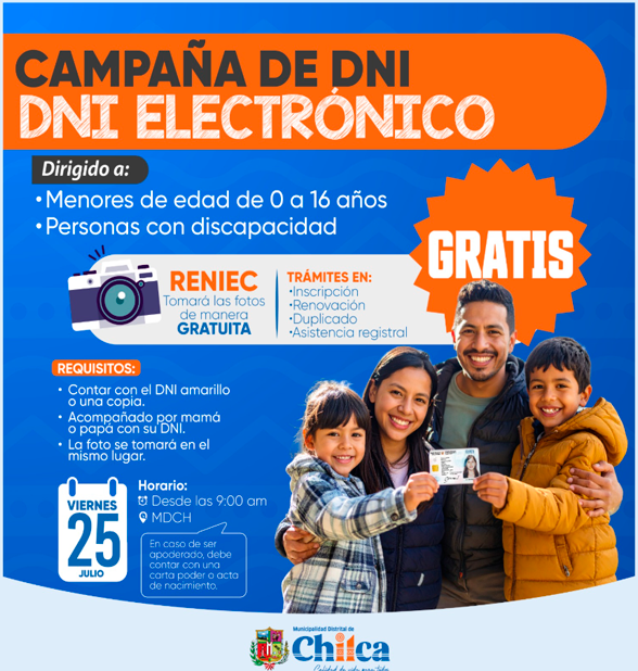 DNIe gratis en Chilca.