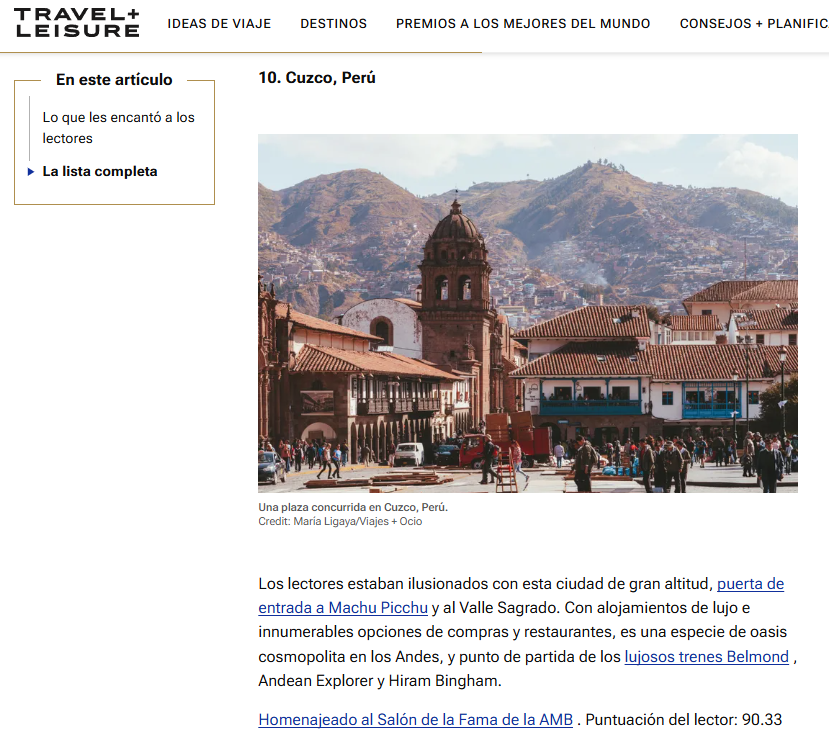 Cusco fue destronado
