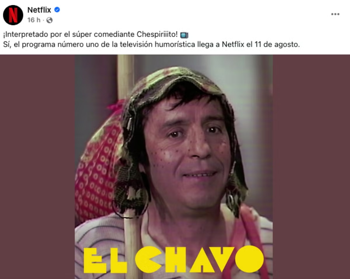 Anuncio de la llegada de "El Chavo del 8" a Netflix