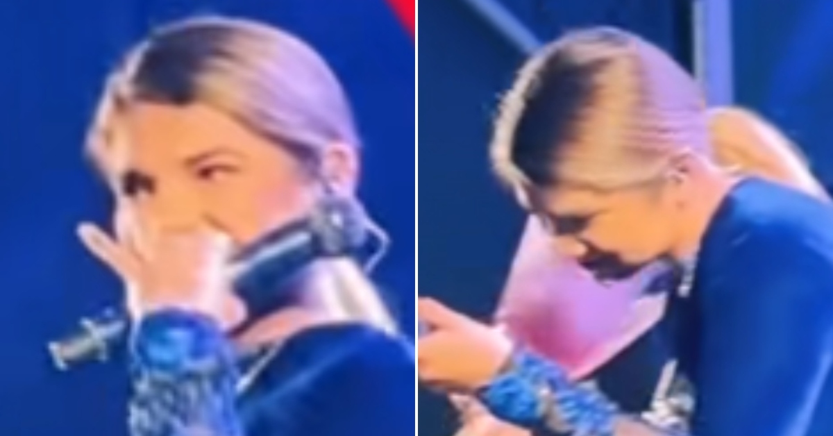 Susana Alvarado no aguanta más y se quiebra en concierto de Corazón Serrano tras atentado a su casa